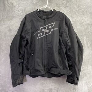 Speed and Strength Hammer Down Textile Motorcycle Jacket Men's 2XL Black